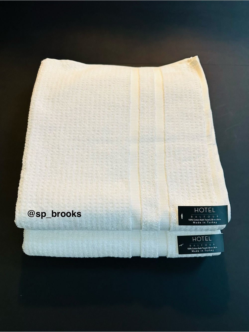 🎁2PC Hotel Balfour Bath Towels White Waffle Made in Turkey Soft Cotton Towels